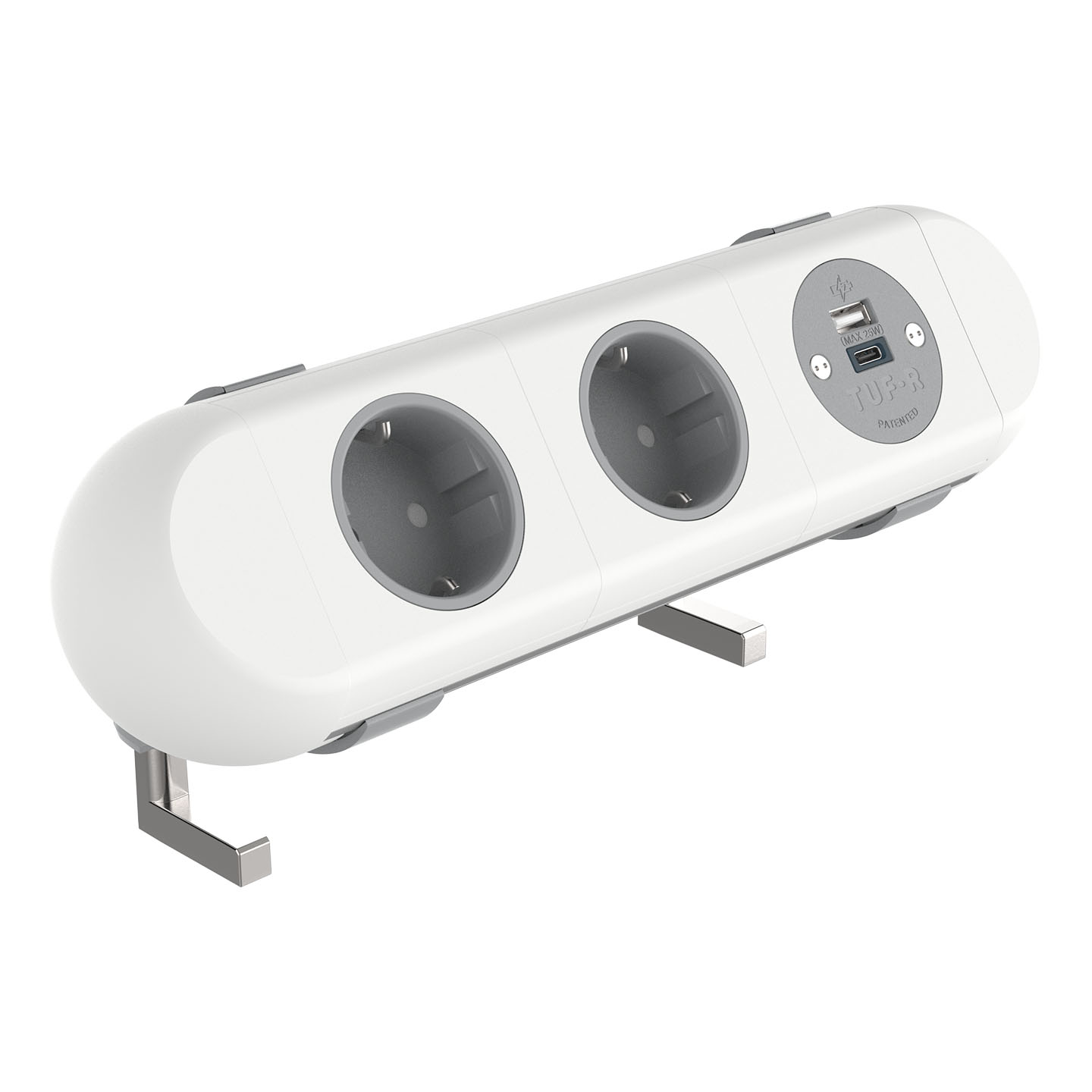 Power Polar 2x Schuko USB AC 25W 100